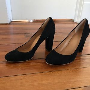 J. Crew Black Suede Pumps